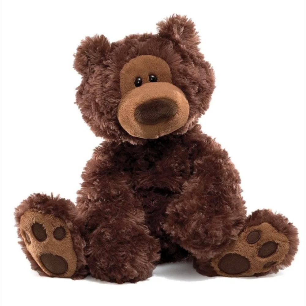 GUND Philbin Chocolate Brown Teddy Bear Soft Stuffed Animal Style 14"